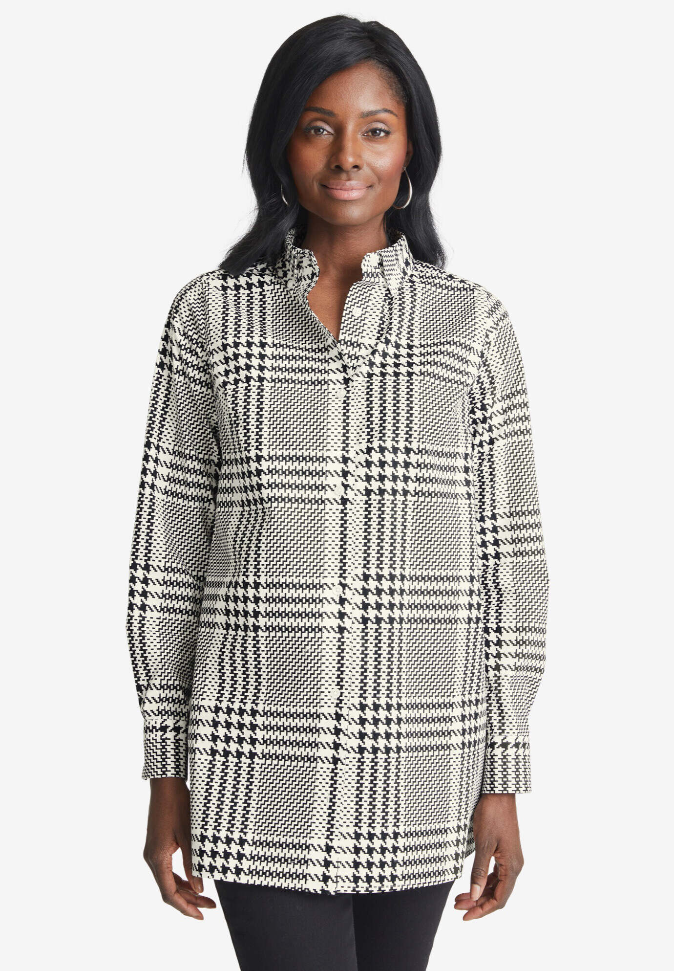 Stretch Poplin Tunic