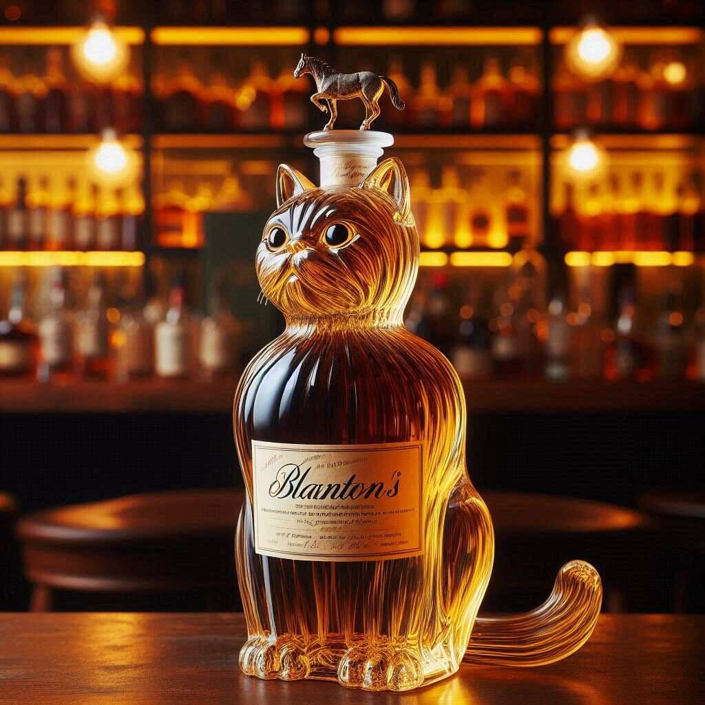 Exotic Shorthair Whiskey Bottle