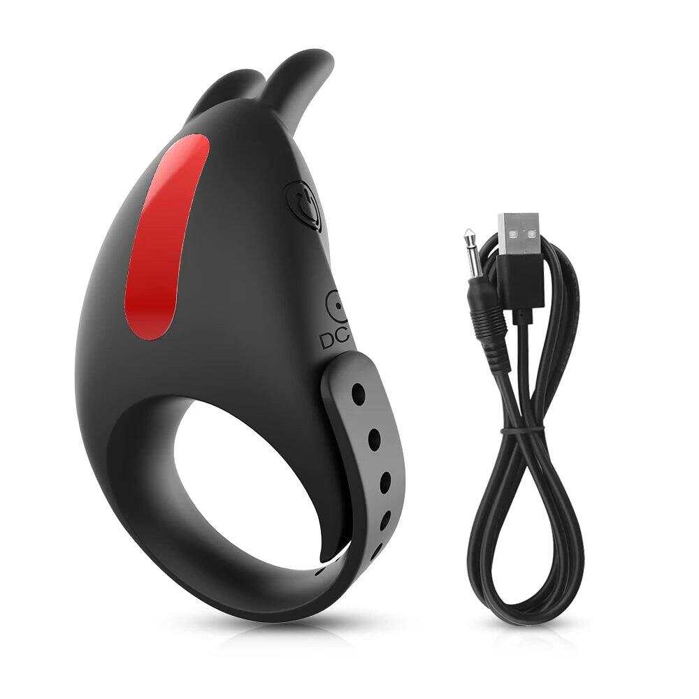 Adjustable Vibrating Cock Ring with Remote Control – Ejaculation Delay & Clitoris Stimulation