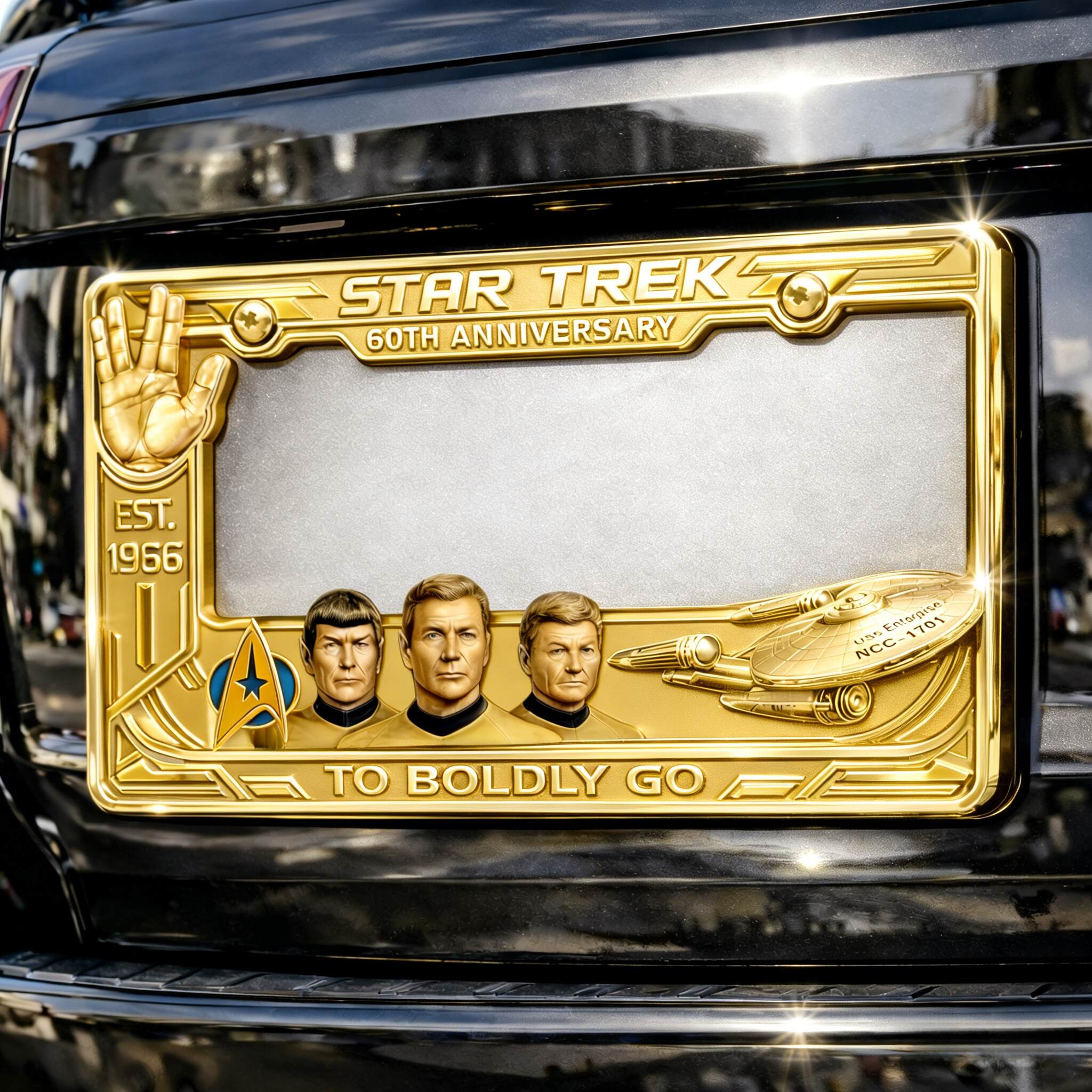 Star Trek 60th Anniversary  Limited Edition License Plate Frame