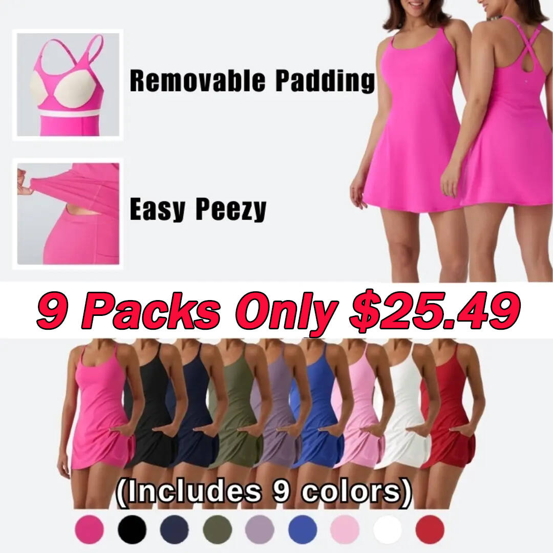 🔥 Last Day For Clearance ! Softlyzero Plush Backless Active Dress-Easy Peezy