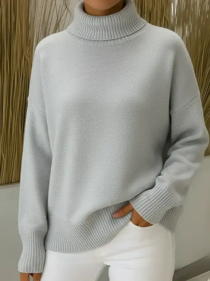 🔥Summer Arrivals🌟Cozy High-neck Solid Color Sweater