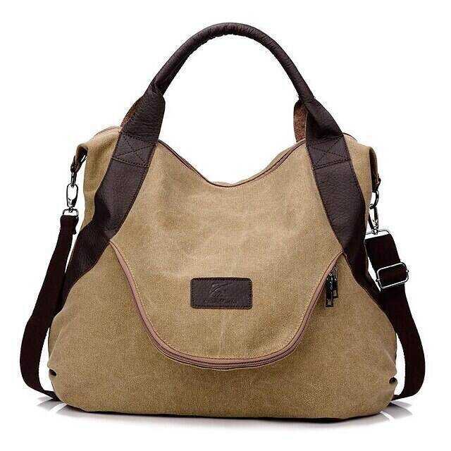 Men's Women's Handbag Shoulder Bag Canvas Tote Bag Canvas Daily Holiday Zipper Adjustable Large Capacity Waterproof Solid Color Black White Yellow