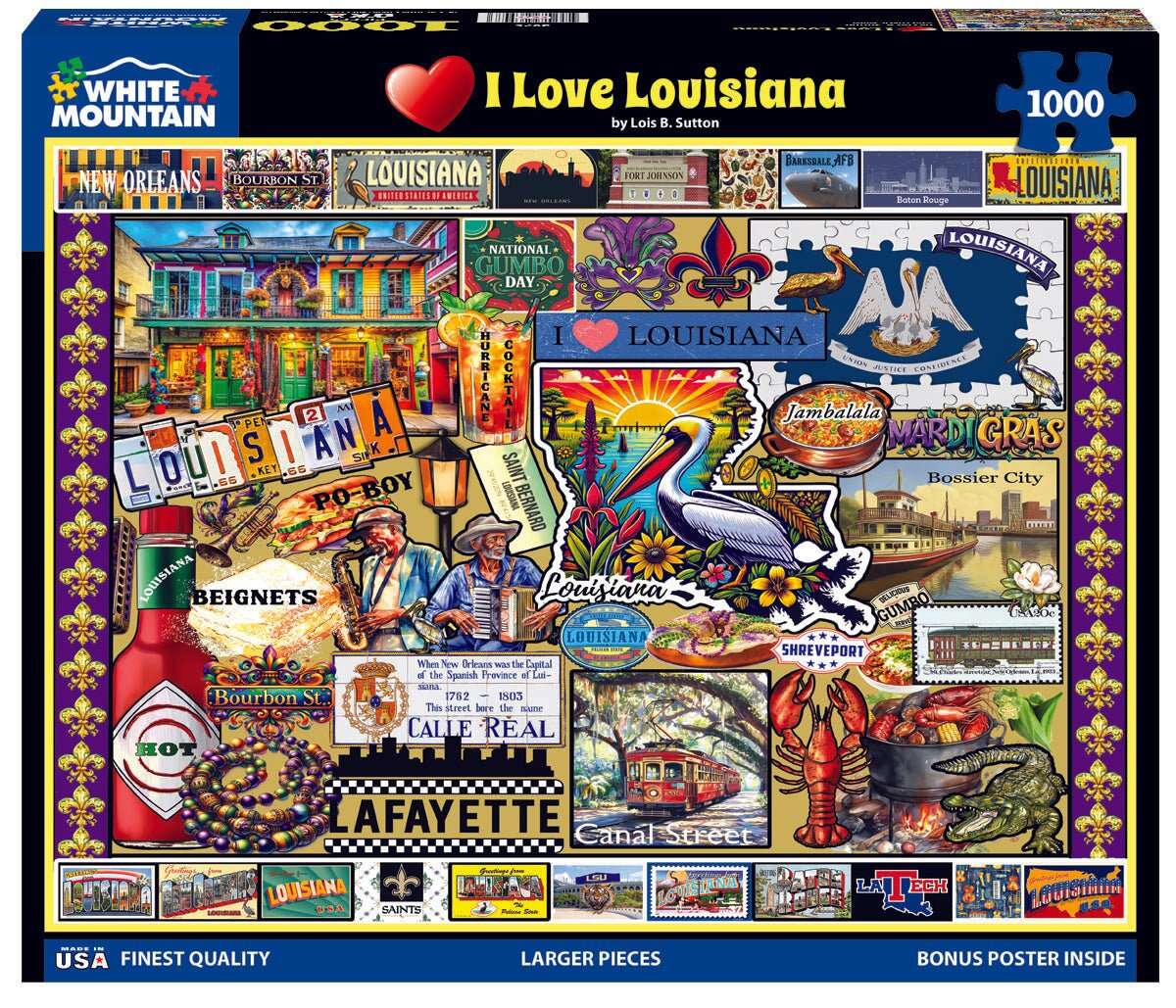 I Love Louisiana (2076pz) - 1000 Piece Jigsaw Puzzle