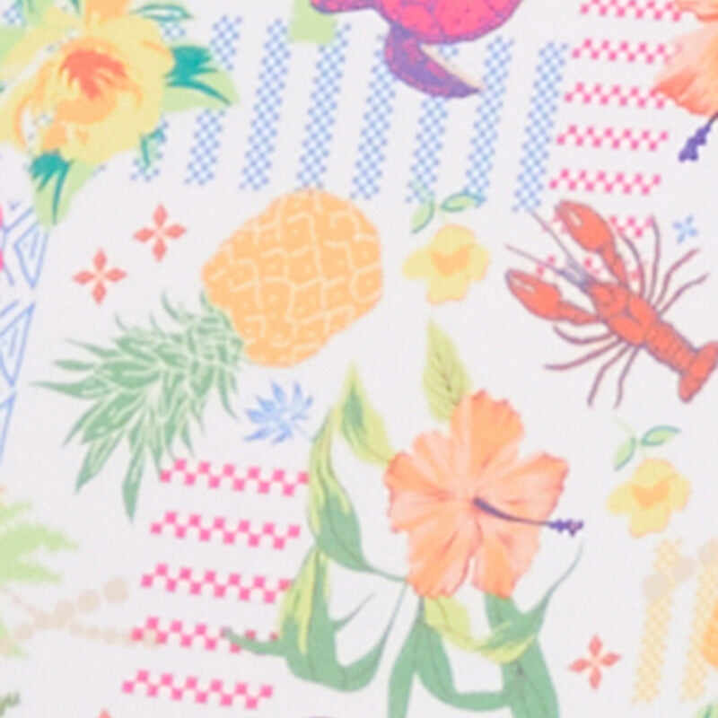 Plus Size Turtle Tropical Floral Print One Piece Swimsuit