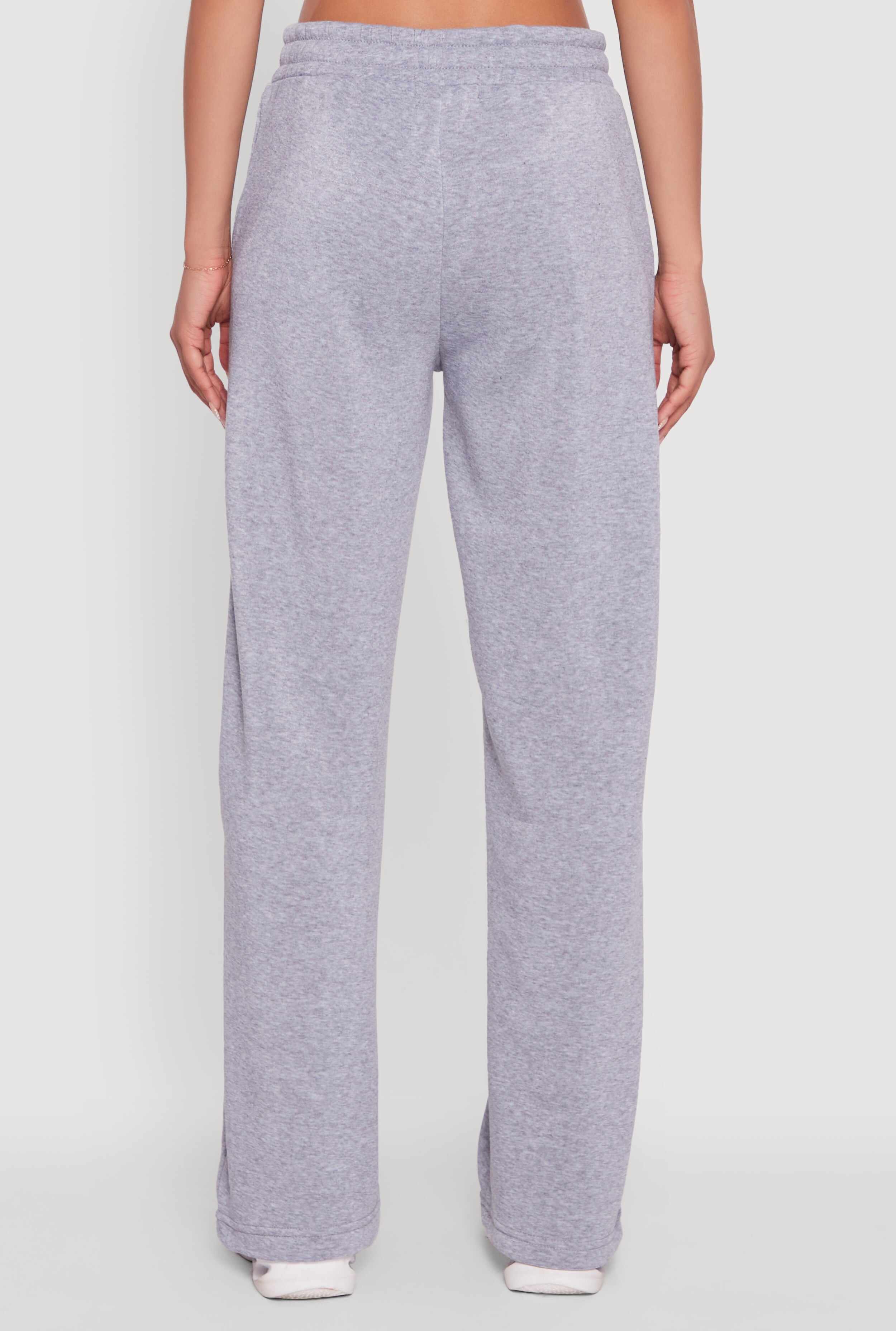 Elastic Waist Wide Leg Sweatpants