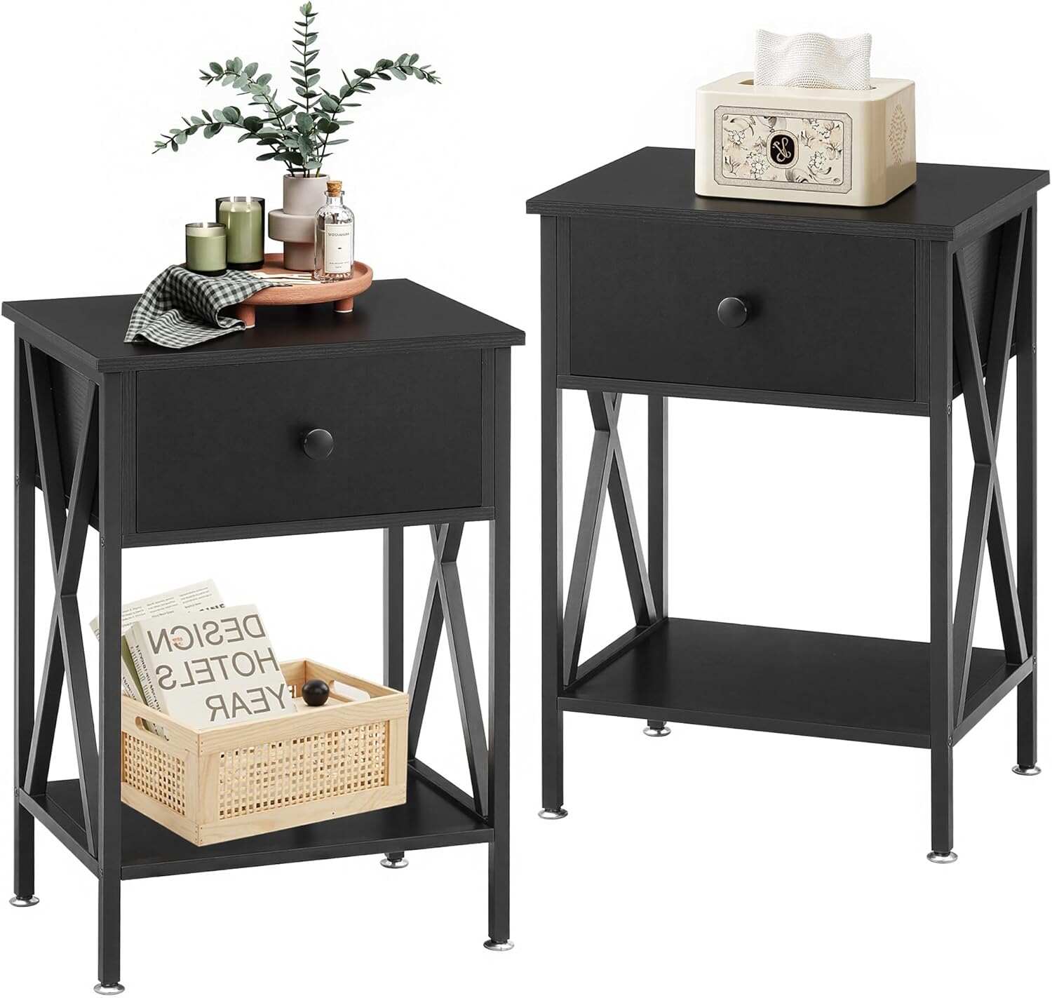 VECELO Nightstand Set of 2