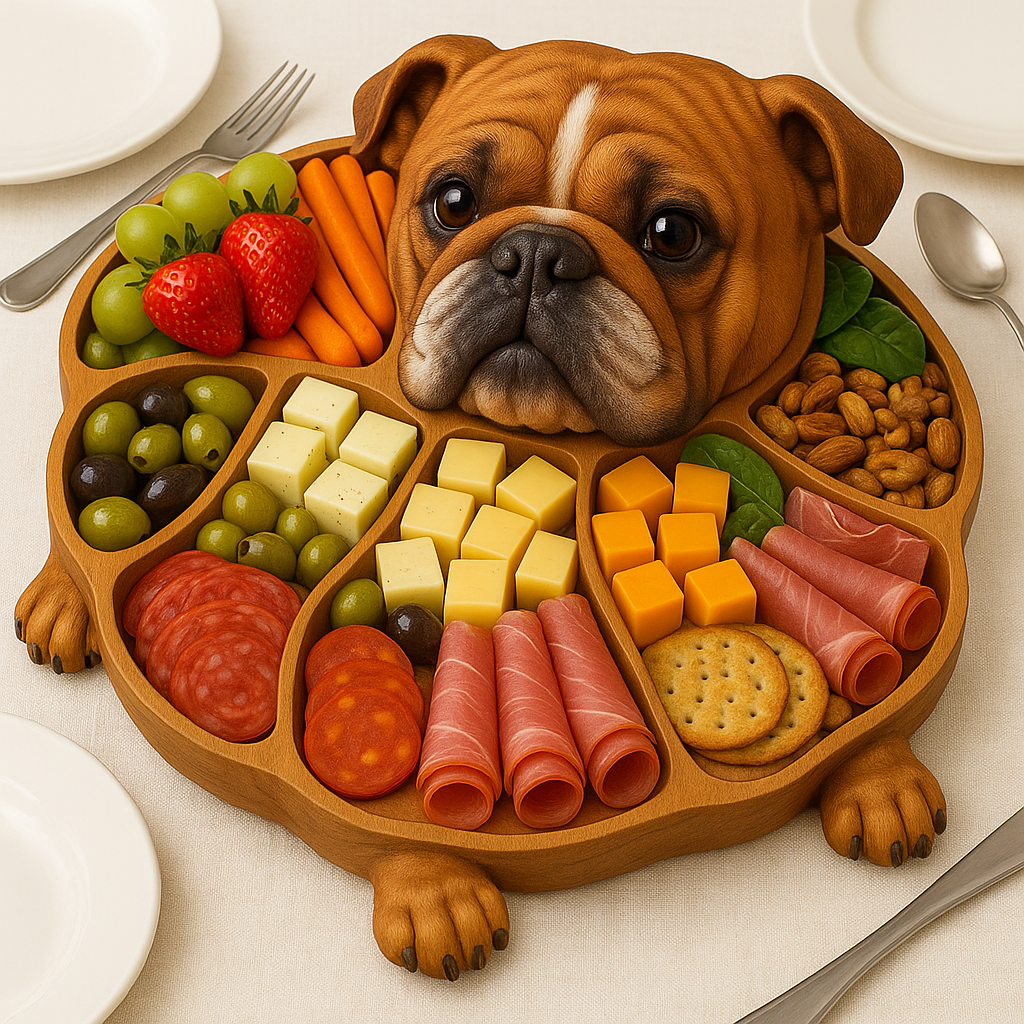 Super cute dog shaped deli dinner plate