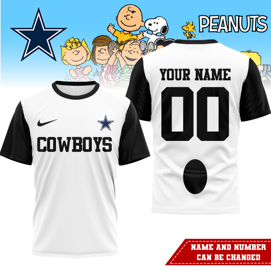 Dallas Cowboys | Premium NFL Peanuts Character Costume 3D Shirt HI