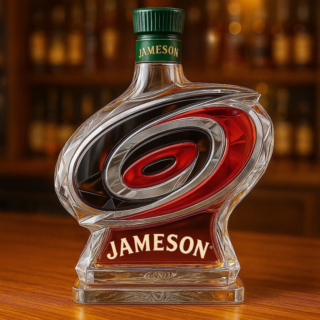 Carolina Hurricanes Whiskey Bottle