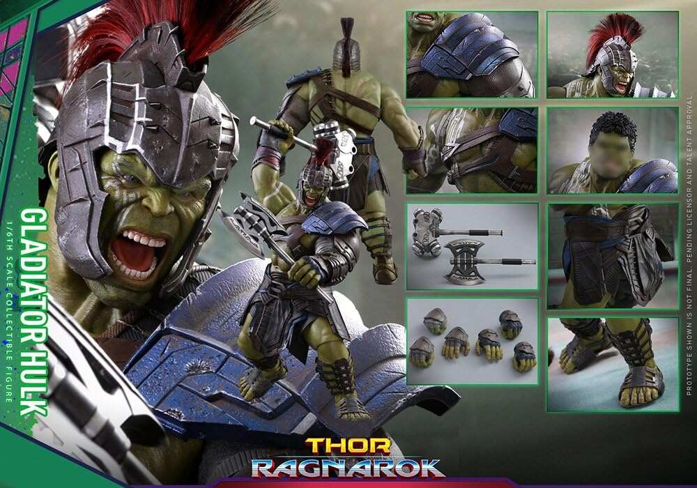 Marvel Hot Toys Gladiator Hulk Sixth Scale 1/6th Collectible Action Figure Thor: Ragnarok - Movie Masterpiece Series - in Stock Now !