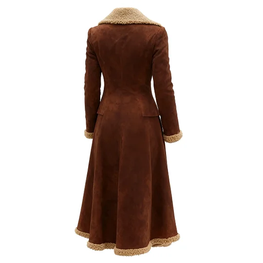 Stylish Shearling-Trimmed Jacket for Winter Outdoors