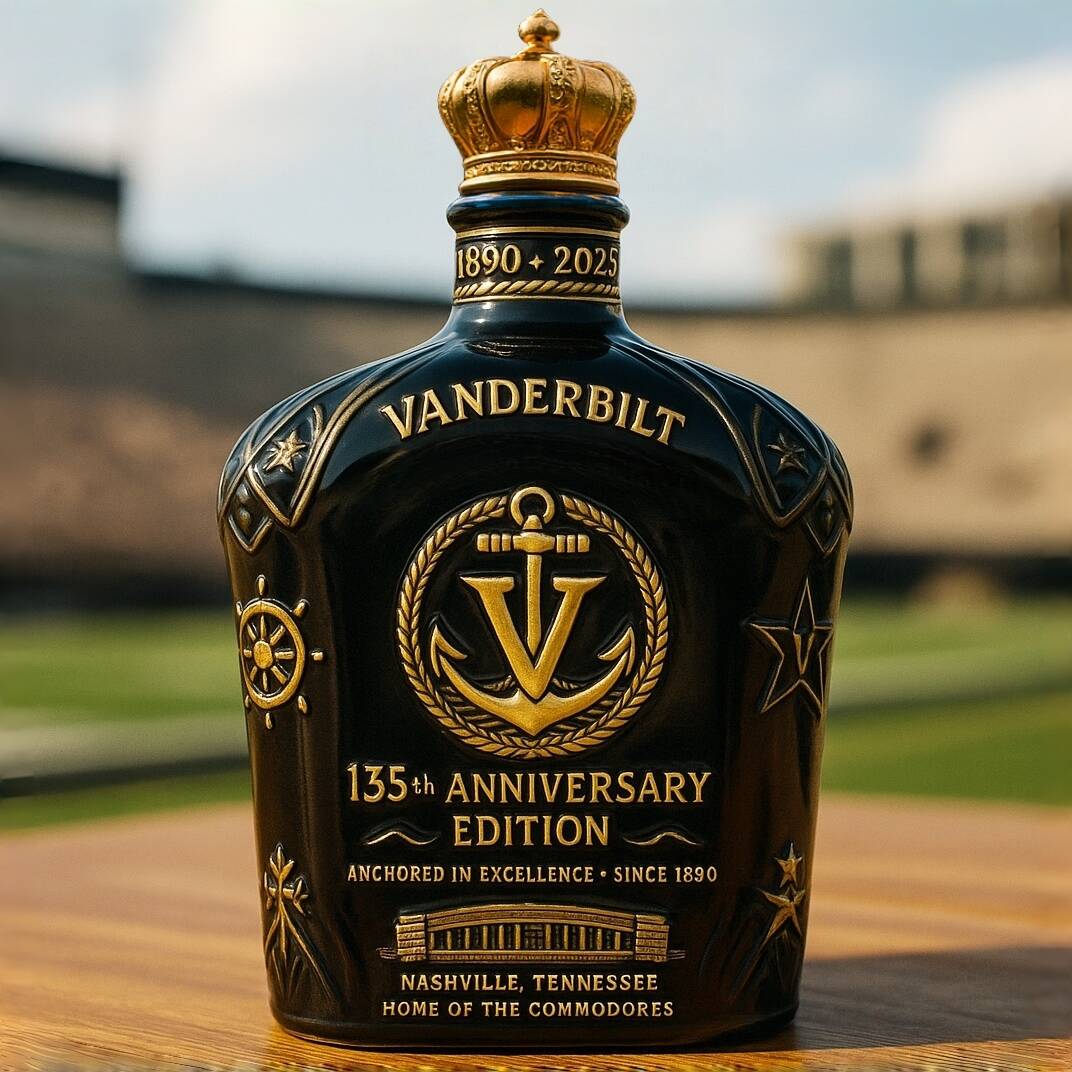 Commodores 135th Anniversary Whiskey Bottle