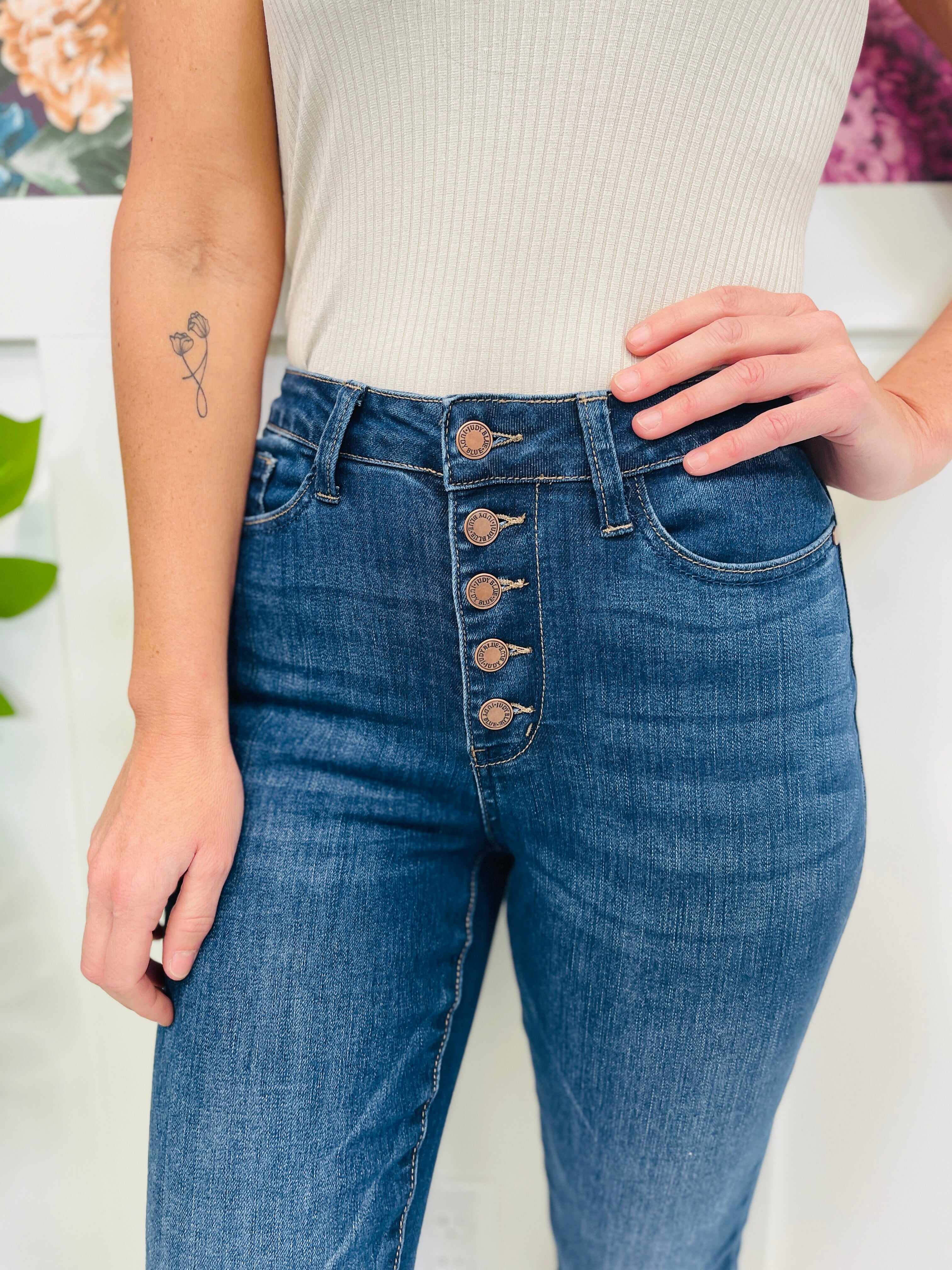 REG/CURVY Flare Affair Button Fly Trouser Flare