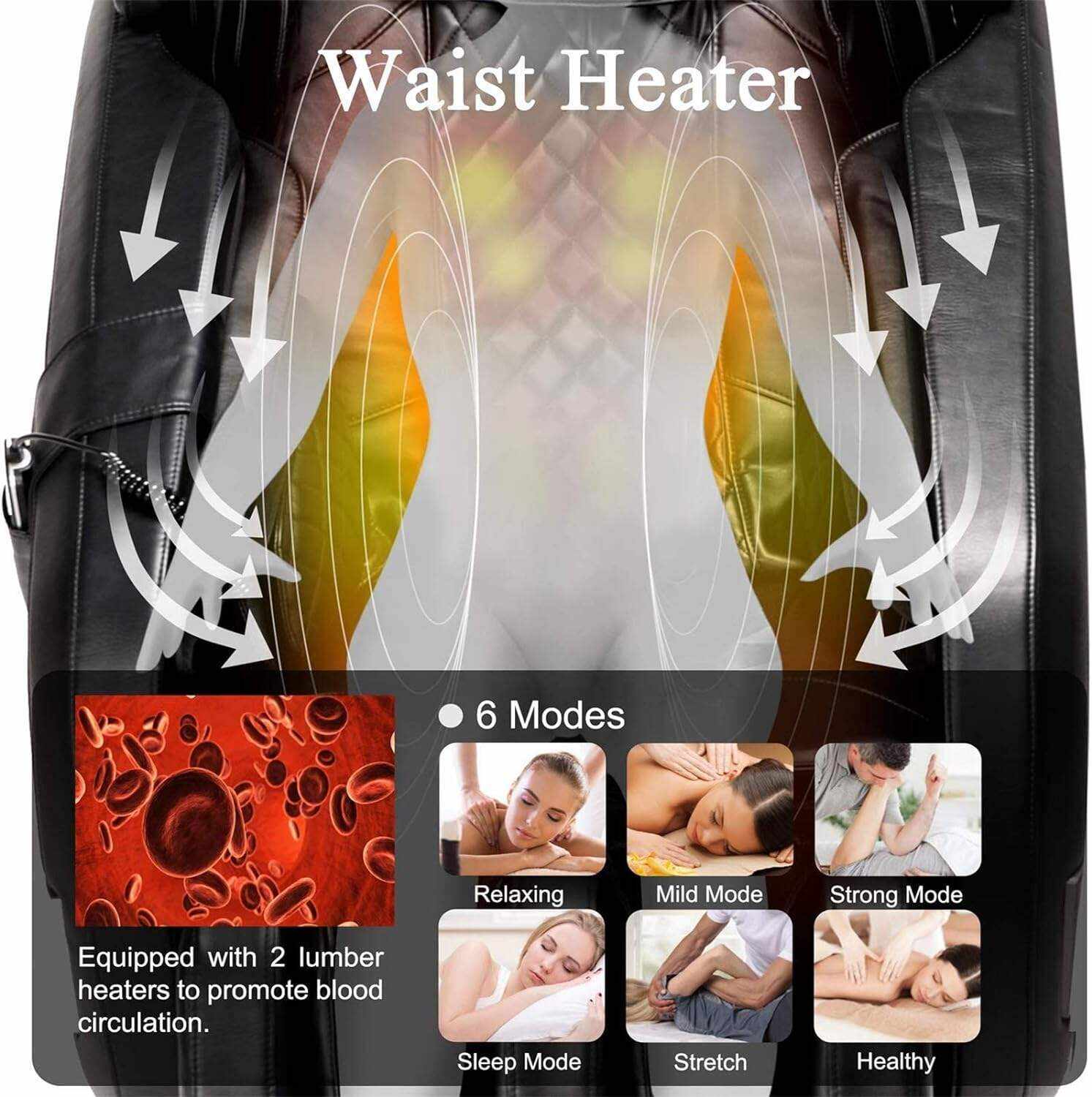 OWAYS Massage Chair,Zero Gravity SL Track Massage Chairs, Full Body Shiatsu Massage Chair Recliner with Space Saving, Auto Body Detection, Thai Stretching, Bluetooth Speaker, Heat, Foot Roller