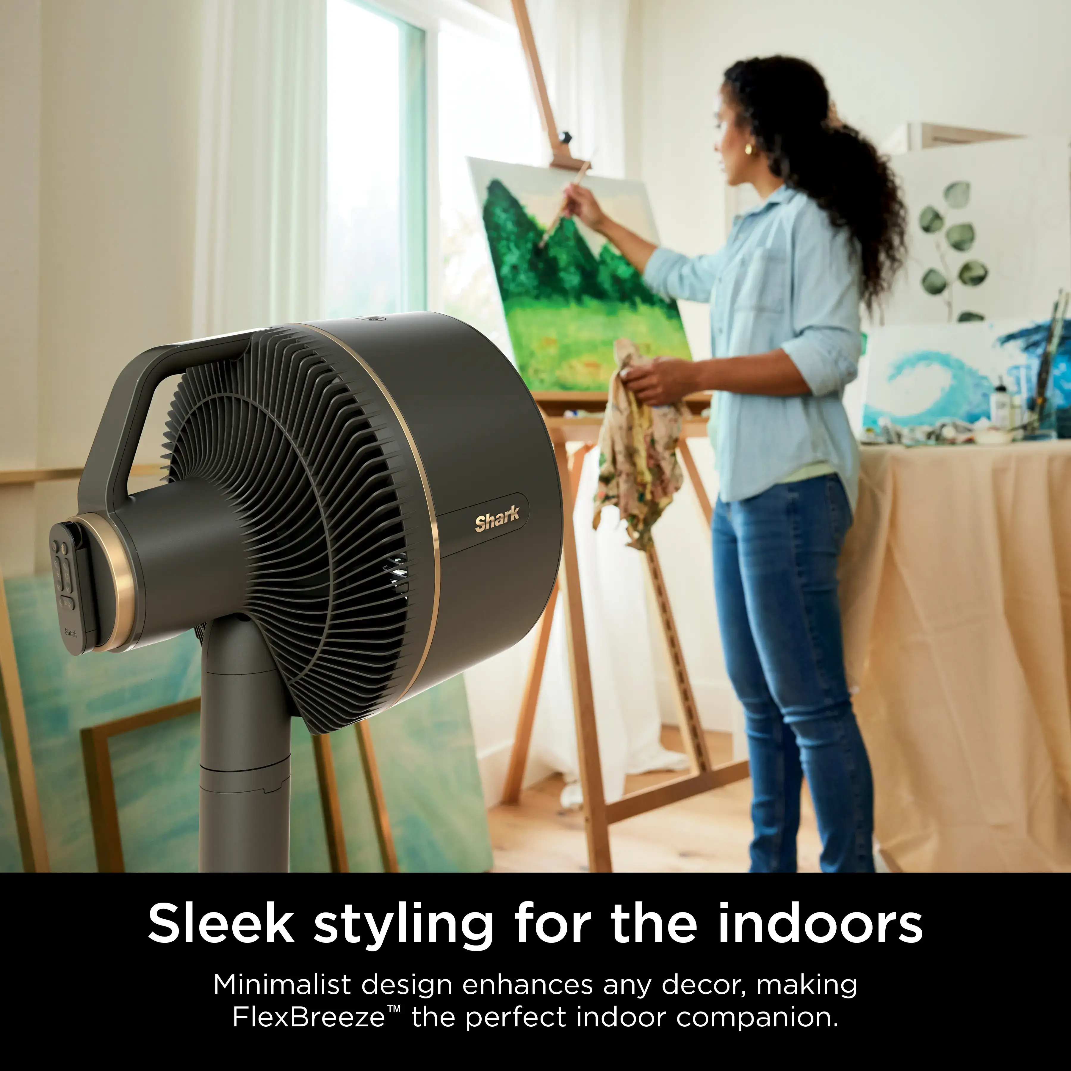 Adjustable Oscillating Fan with Water Misting Cooling Attachment