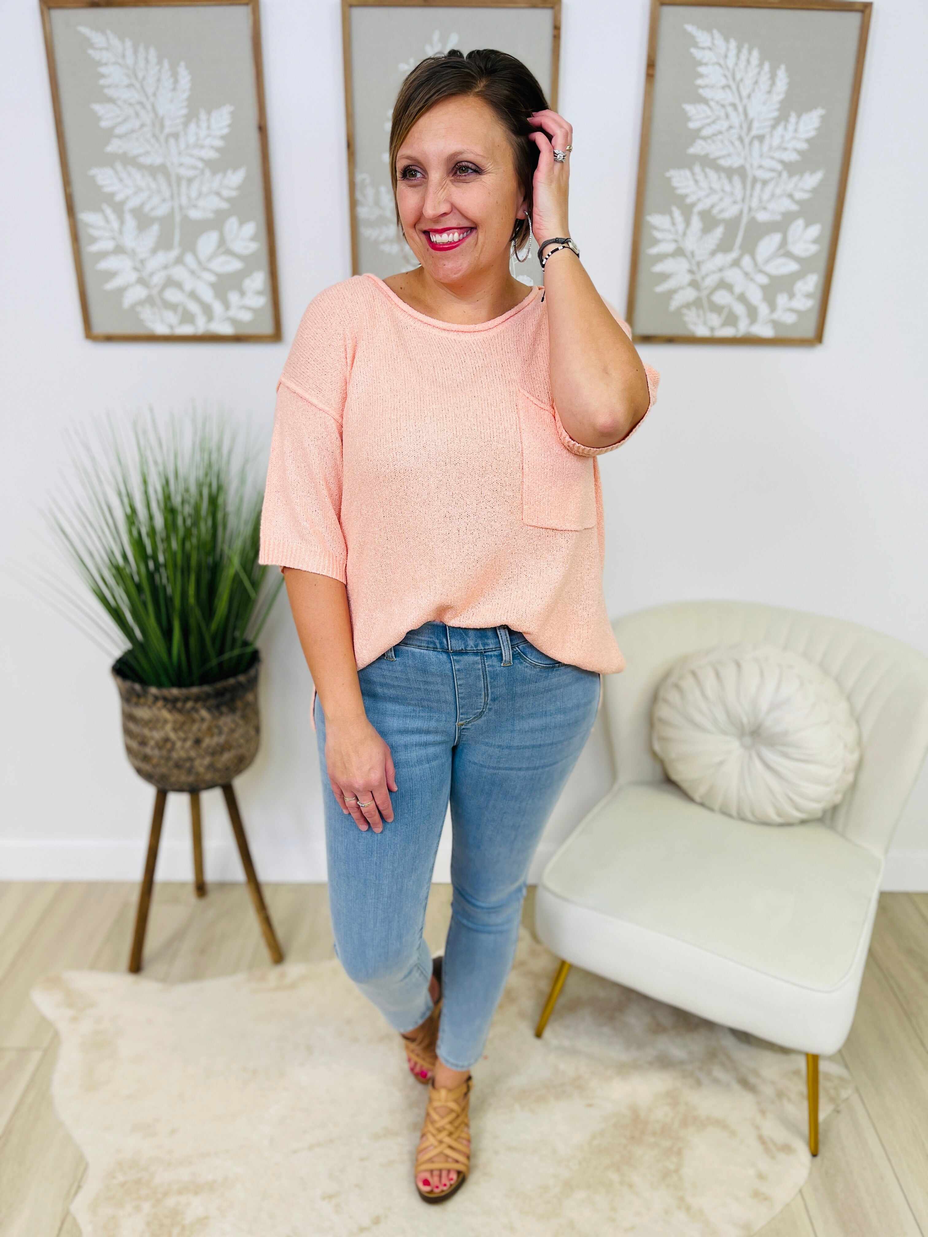 Plus/Reg Pull Yourself Together Pull On Jeans