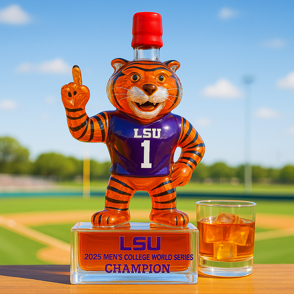 LSU Tigers 2025 Championship Whiskey Bottle