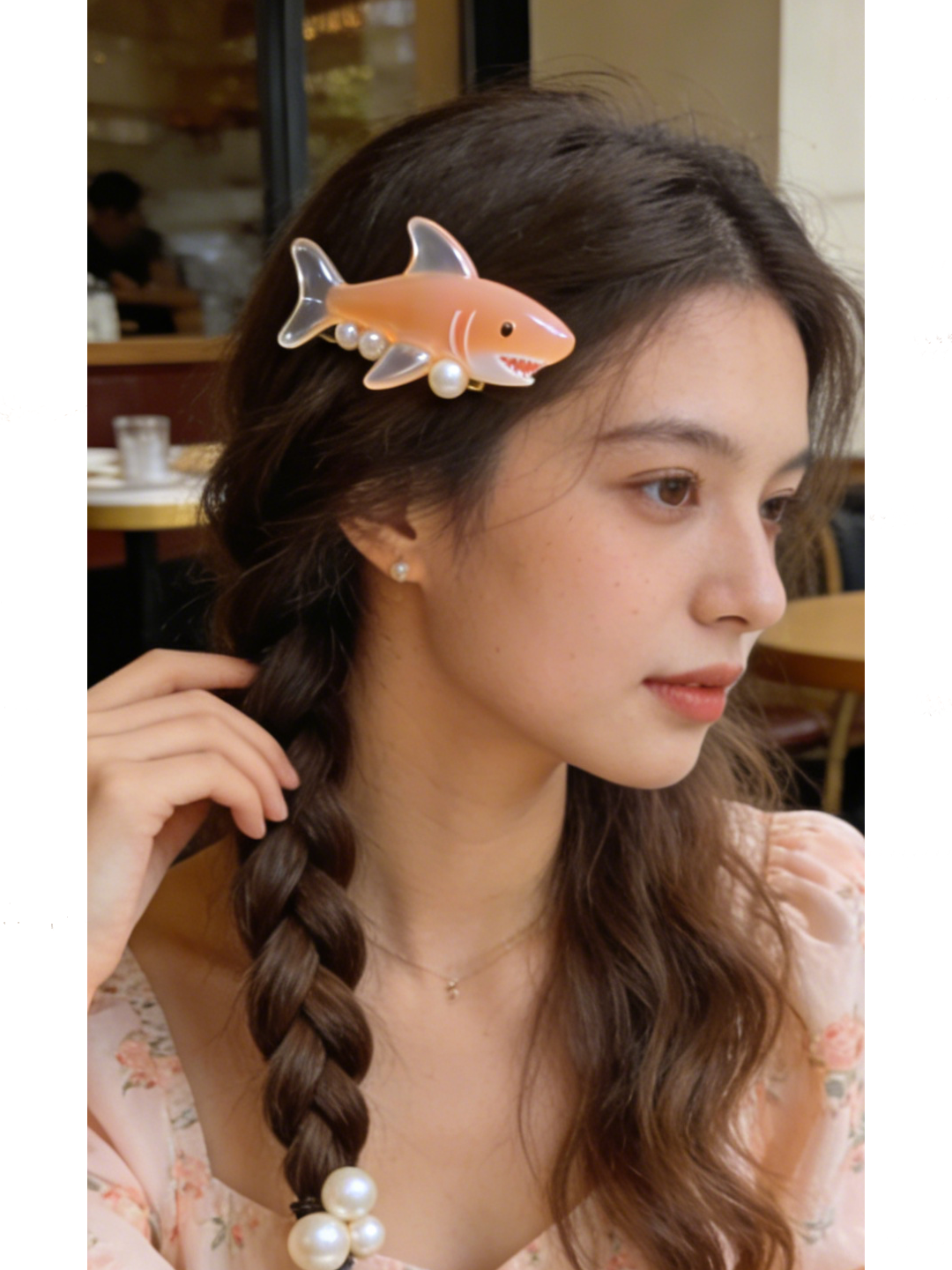 Classy Blue Sterling Silver Overgild Cloisonne Butterfly Tassel A Pair Hairpin