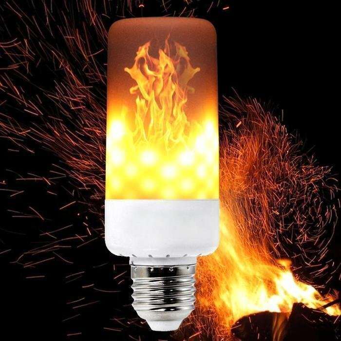 LED flame light bulb with gravity sensing effect