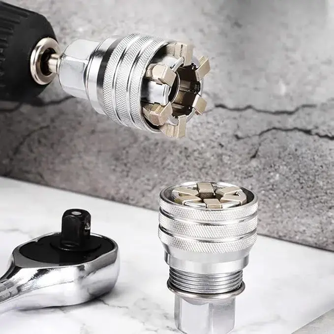 Multi-Function Universal Socket Wrench Tool - Universal Maintenance Tool, Adjustable Universal Socket Wrench, Universal Socket Tool for 3/8