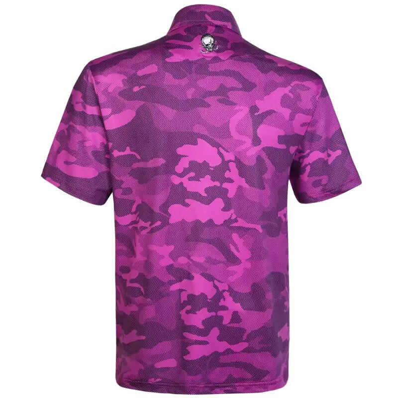 Camo X Cool-Stretch Golf Shirt (Purple)