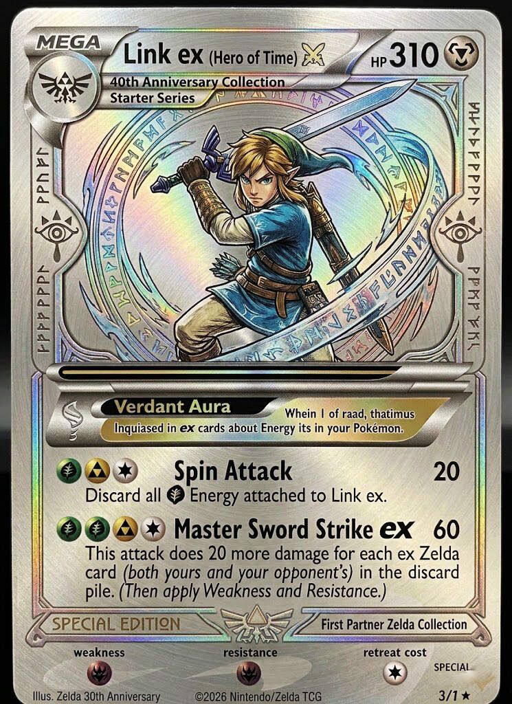 The Legend of Zelda 40th Anniversary Legacy TCG Cards