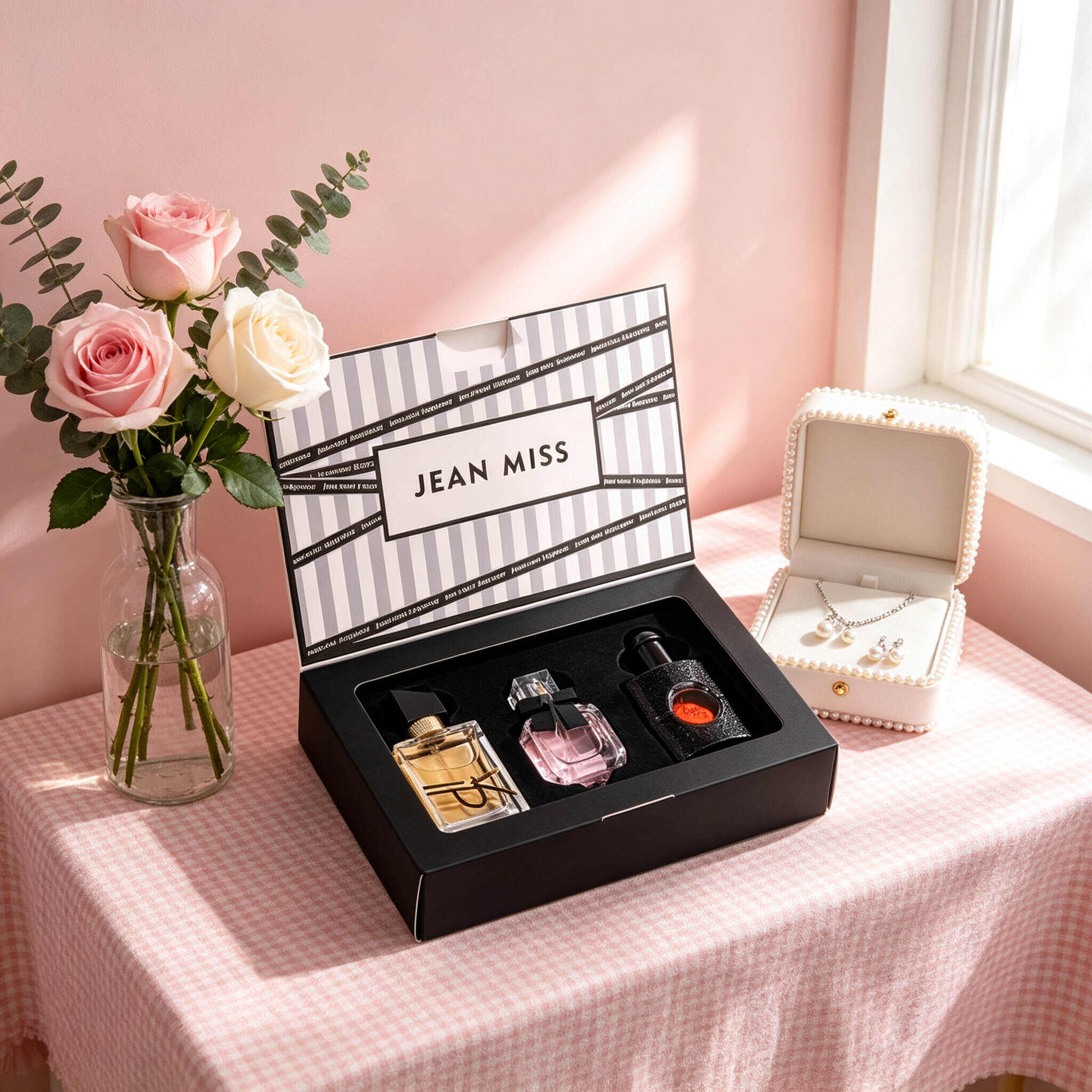 Women Liberalism Perfume Gift Set, Classic Floral Fruity Woody Feminine Eau de Toilette Kit