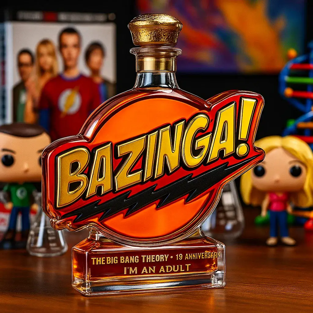 The Big Bang Theory 'Bazinga！' Whiskey Bottle