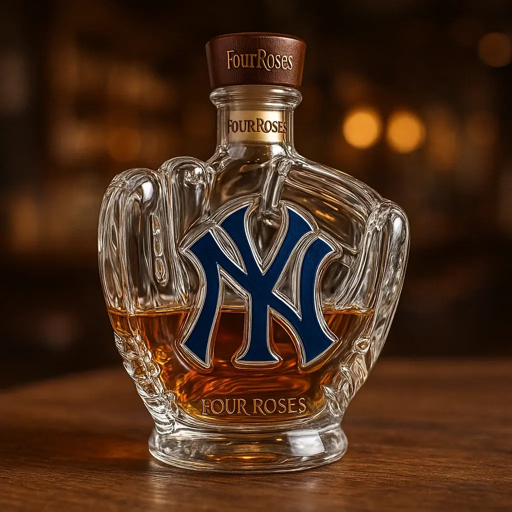 New York Yankees baseball glove bottle