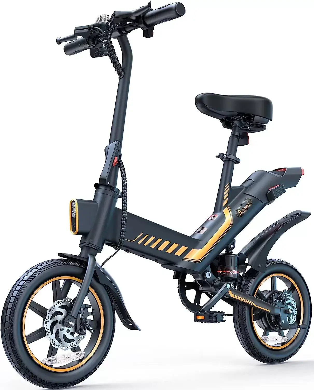 Sailnovo Electric Bike, Electric Bicycle with 18.5mph Electric Bikes for Adults Teens E Bike with Pedals, 14