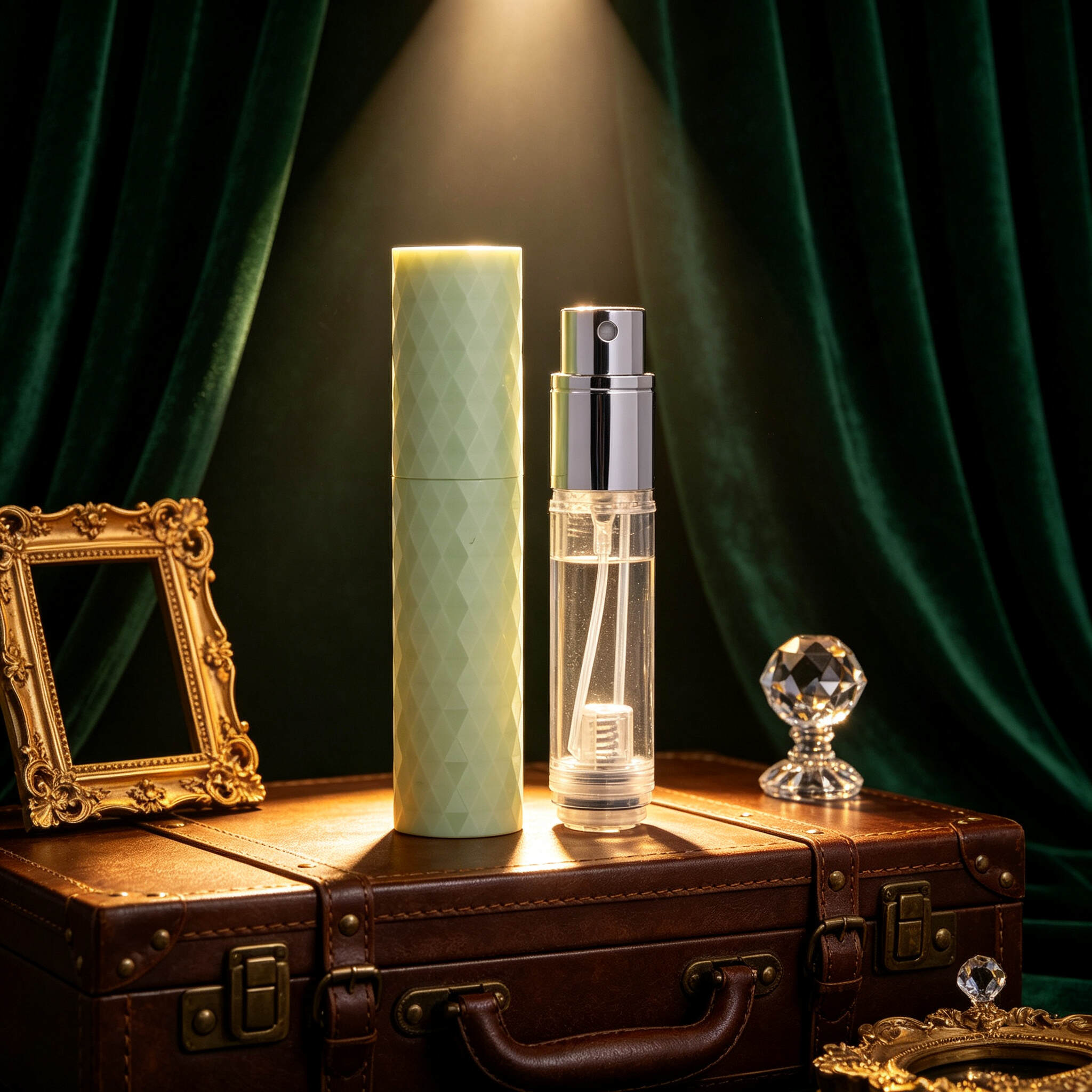 2 Styles Green Refillable Perfume Atomizer