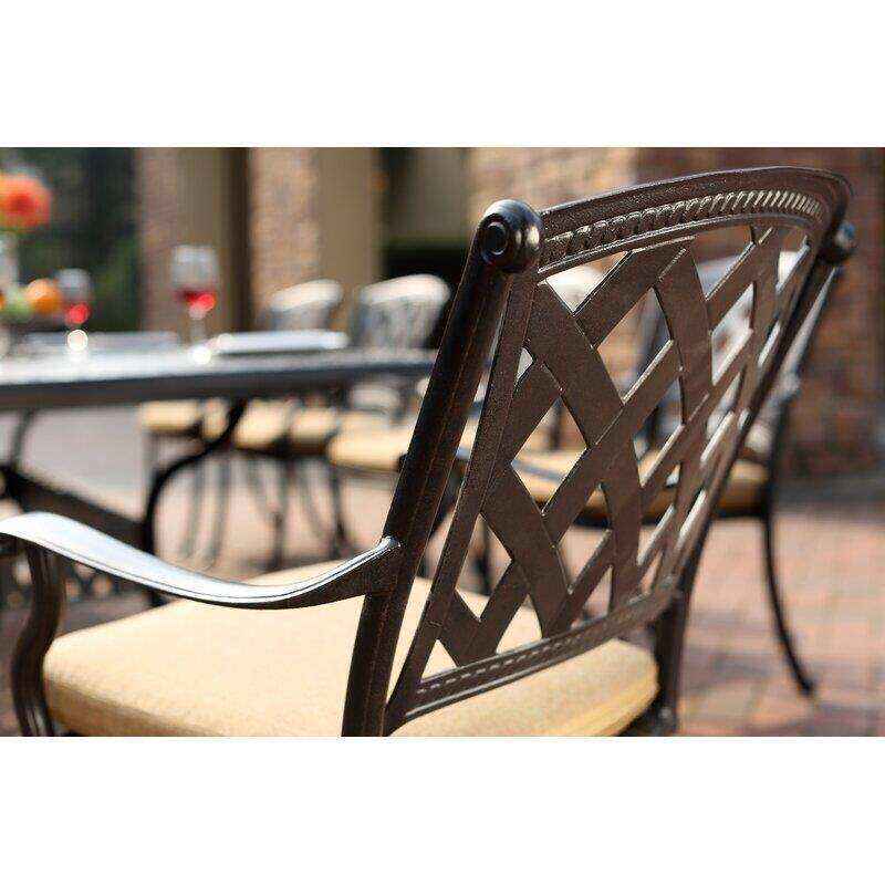 Milsap Square 8 - Person 60'' Long Bar Height Dining Set with Cushions