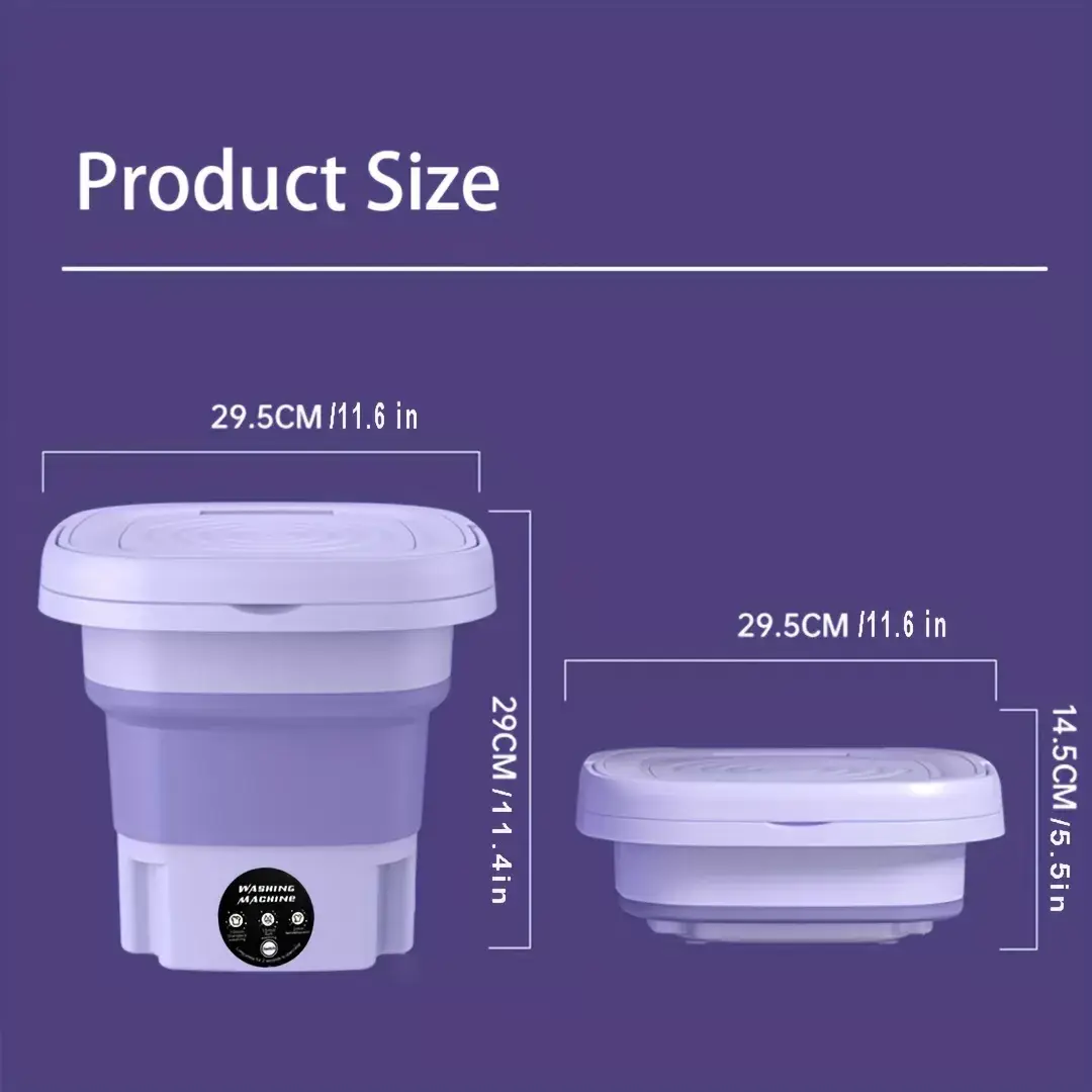 Mini Washing Machine, Automatic Portable Washer Machine For Underwear Baby Clothes, Handheld Easy Storage