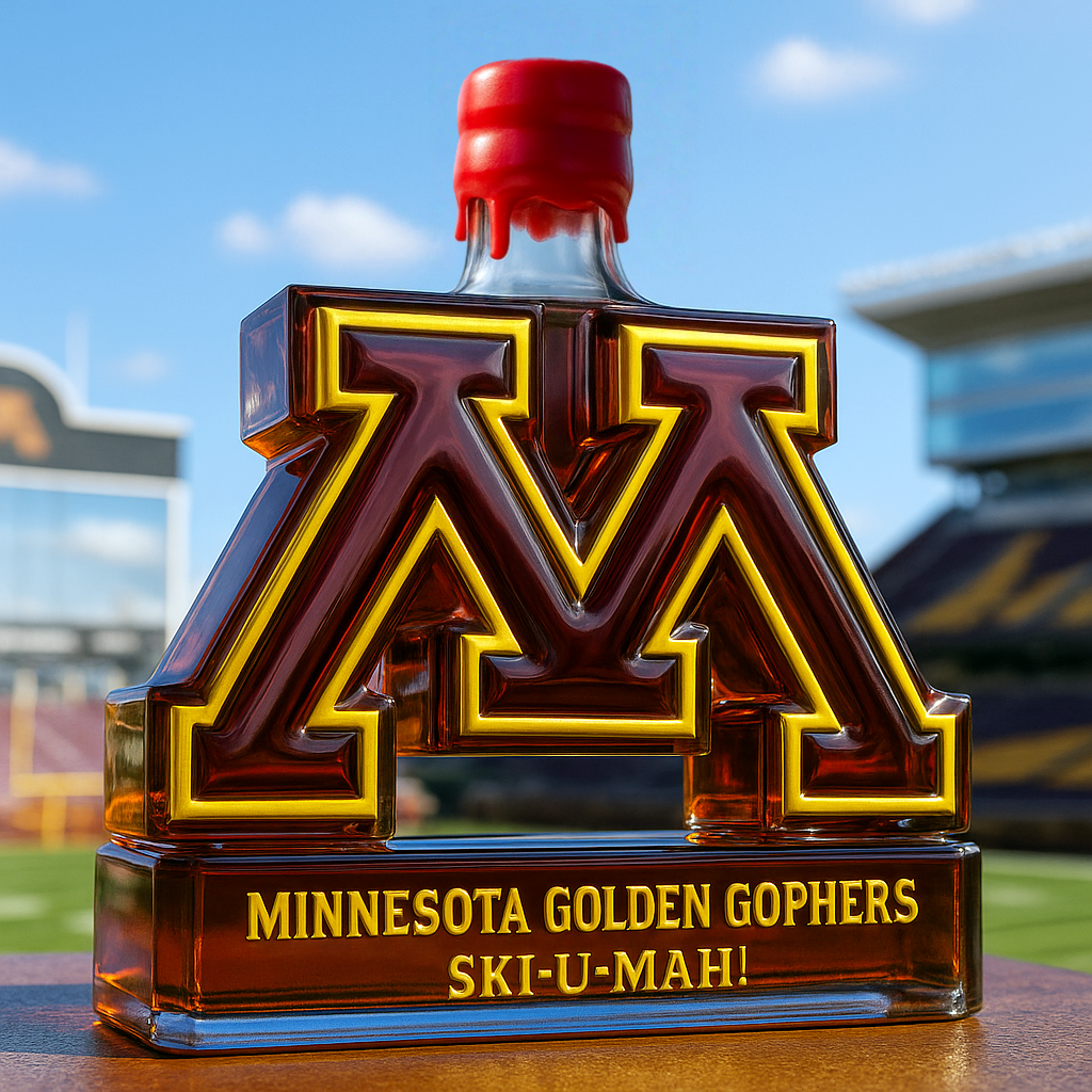 Minnesota Golden Gophers Limited-Edition Whiskey Bottle