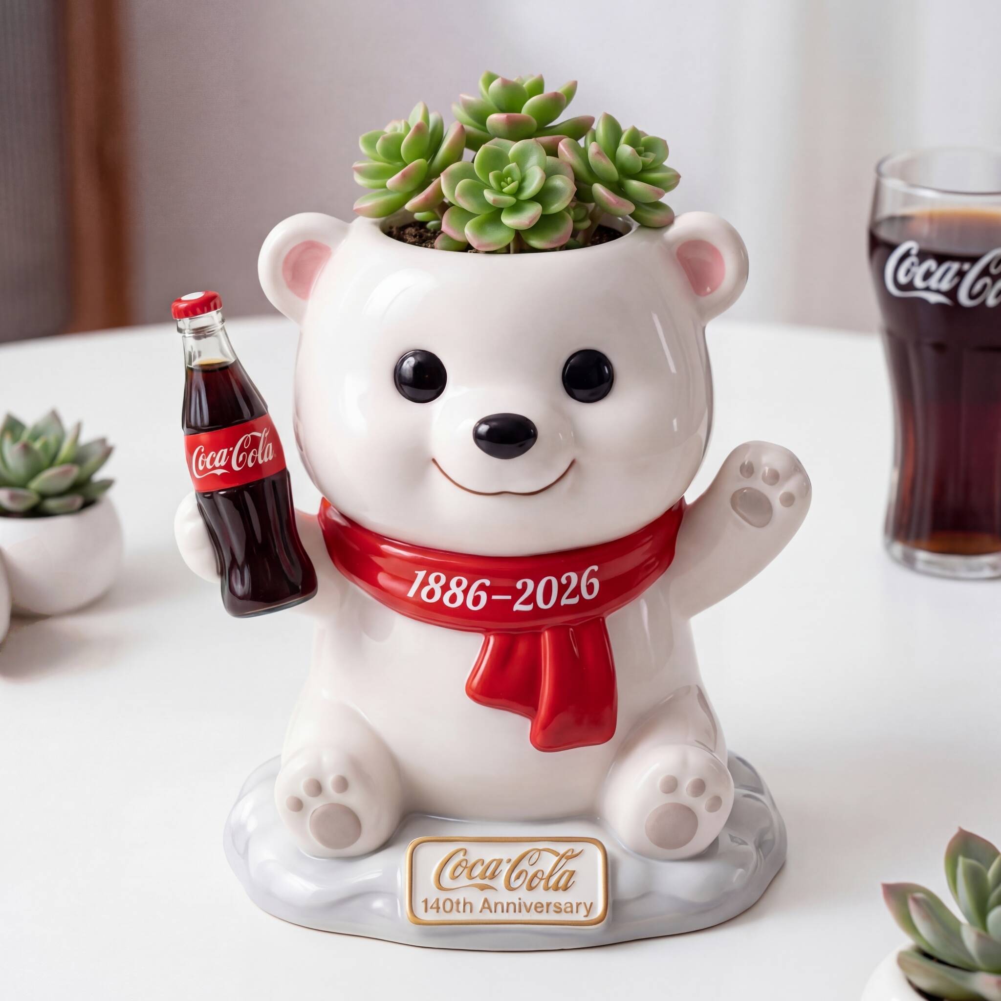 🔥Coca‑Cola 140th Anniversary flowerpot
