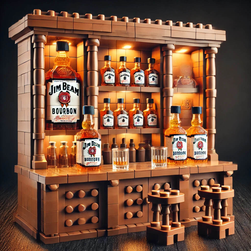 Brick Whiskey Cabinet Set