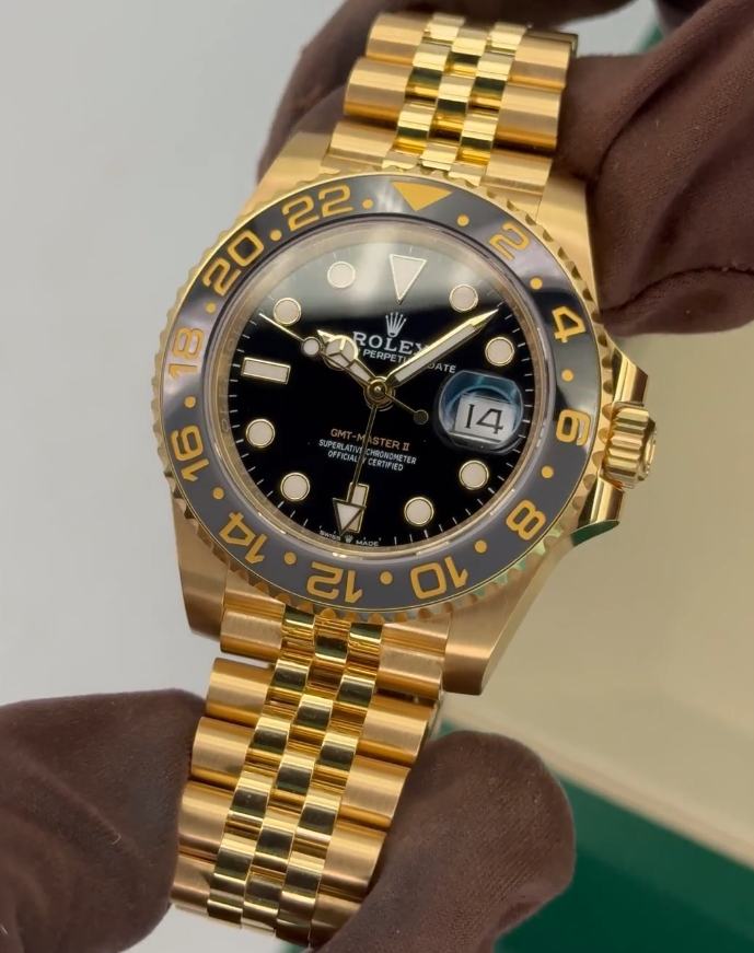 NEW 2026 Rolex GMT-Master II 40mm 126718GRNR Yellow Gold Jubilee Black Dial