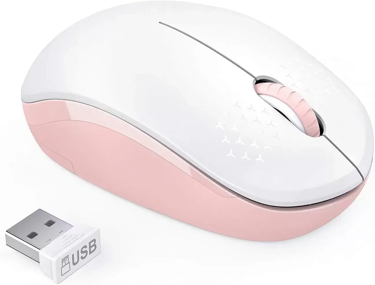 seenda Wireless Mouse, 2.4G Noiseless Mouse with USB Receiver - Portable Computer Mice for PC, Tablet, Laptop with Windows System - Mint Green