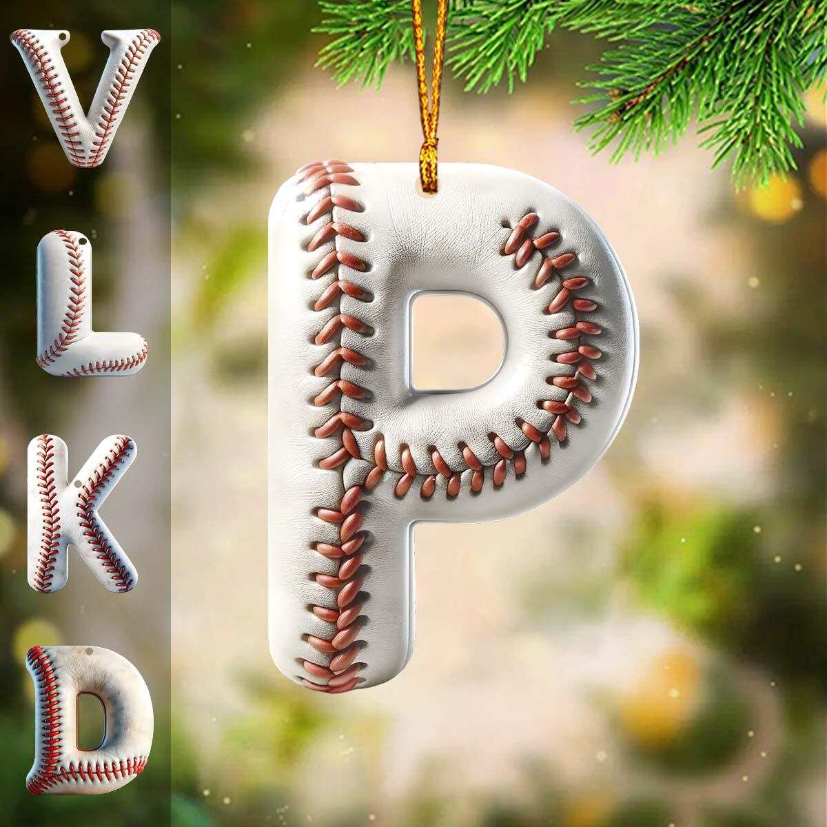 ⚾Personalized Baseball Letter Ornament