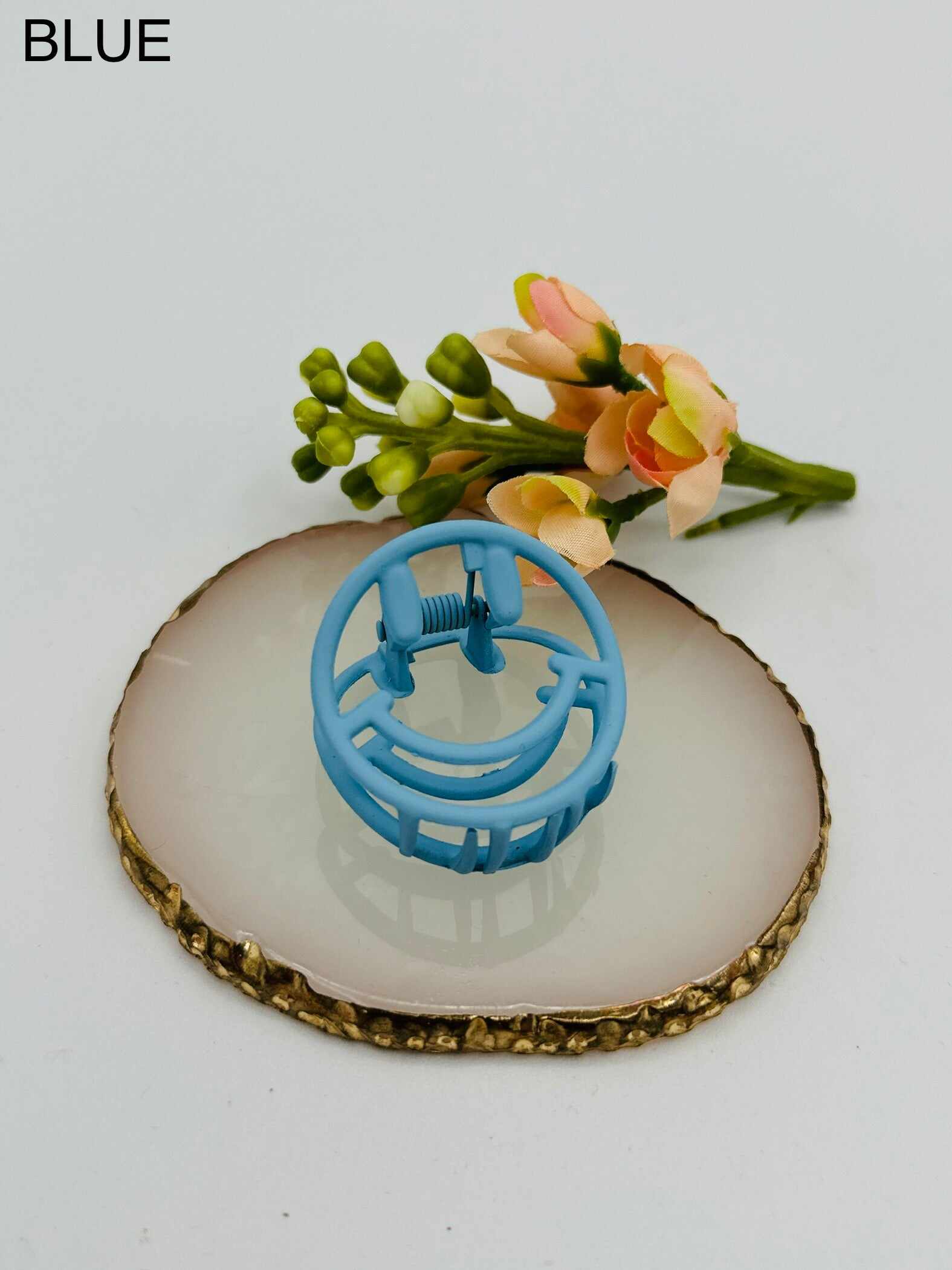 Smiley Hair Claw Clip- Multiple Colors!