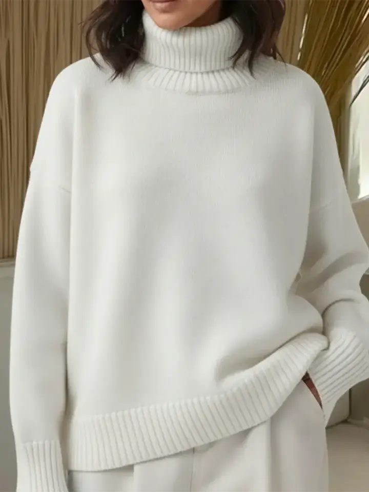🔥Summer Arrivals🌟Cozy High-neck Solid Color Sweater