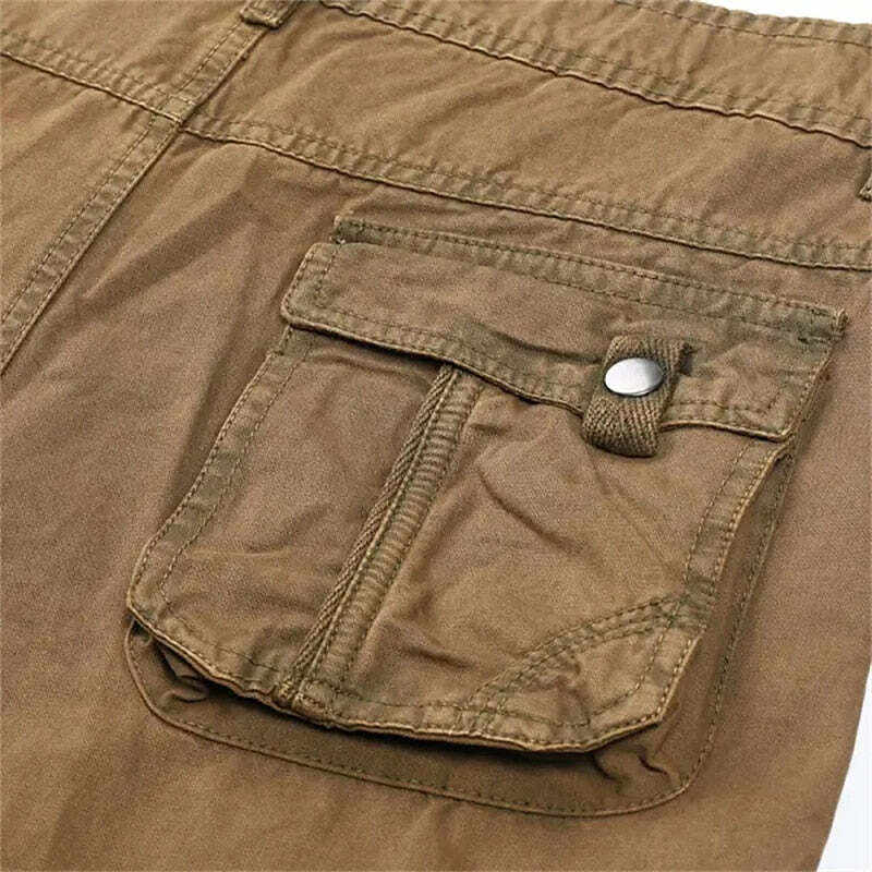 Men's Multi Pocket Plain Breathable Moisture Outdoor Daily Camping & Hiking Pants (Belt Included)