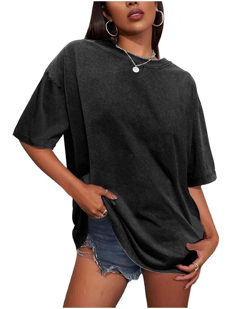 Women's Vintage Baggy Wash Cotton Tees