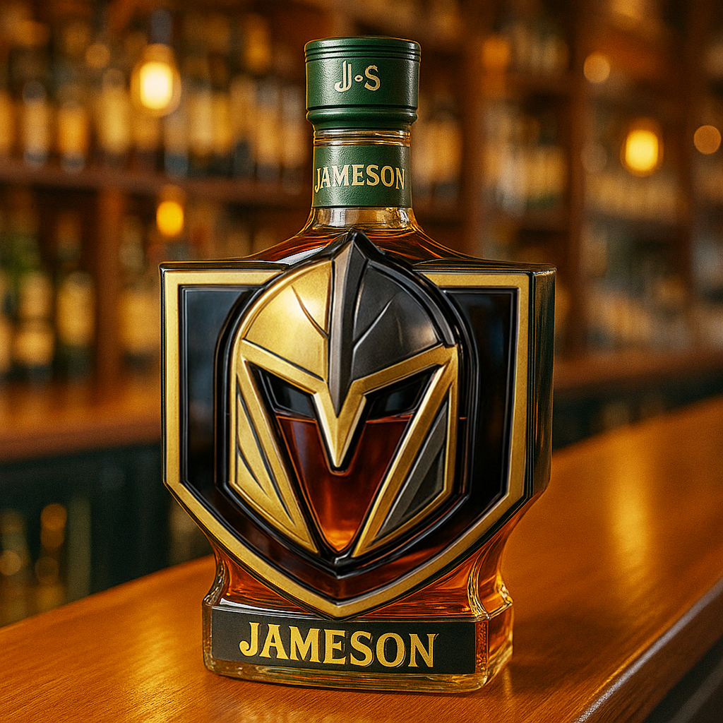 Vegas Golden Knights Whiskey Bottle