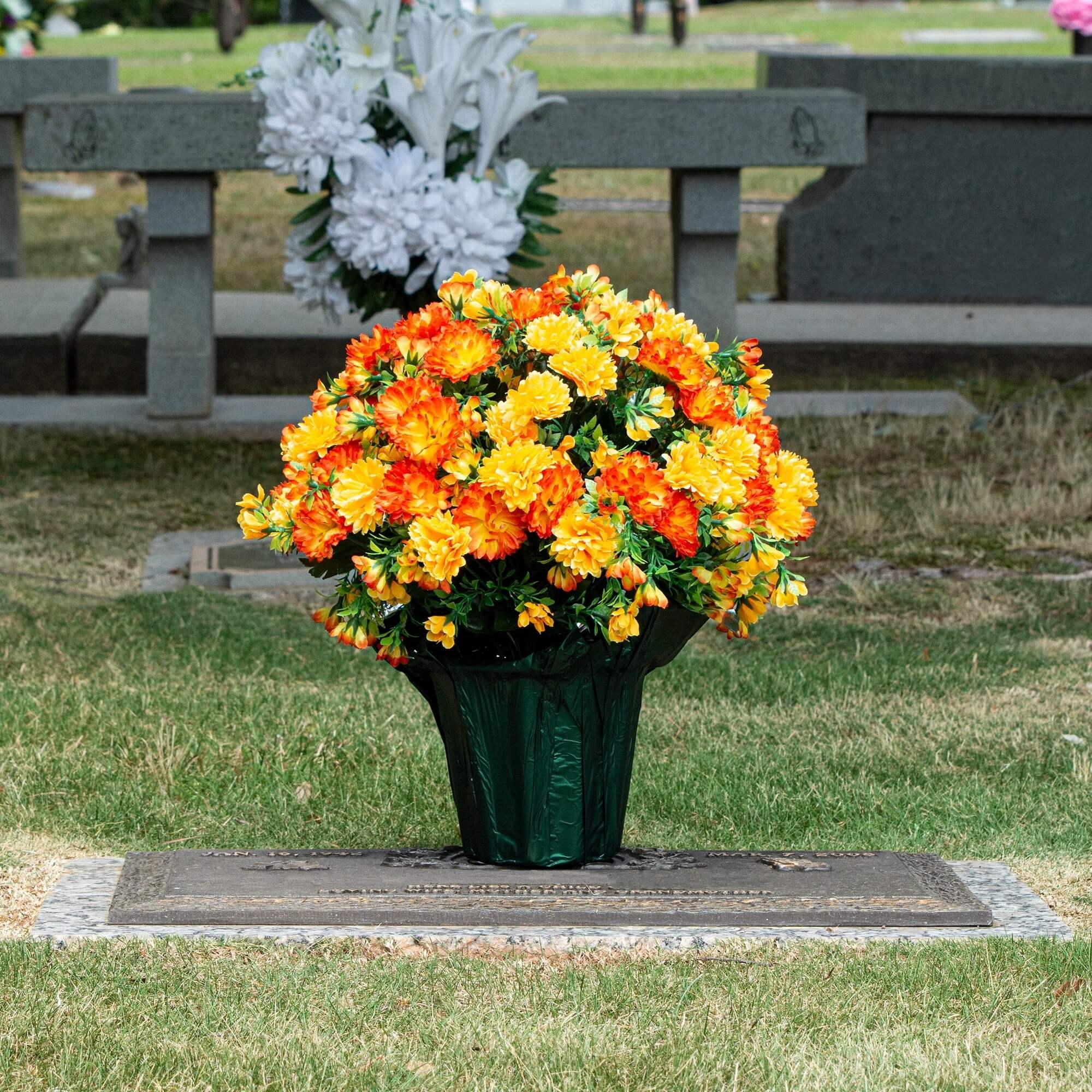 🏆Last Day 49% OFF⚡Artificial Flowers Sunset Garden Mums Bouquet Decoration - UV resistant, Waterproof, Windproof