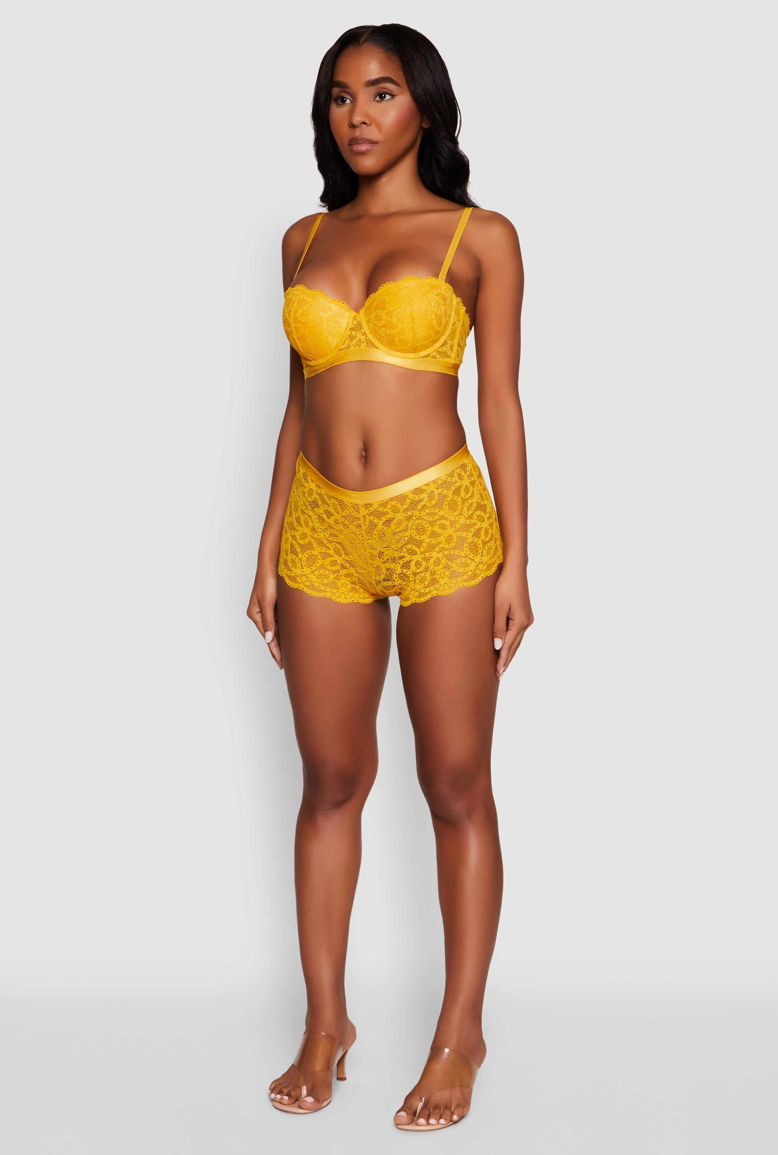 Geometric Lace Boyshort Panties