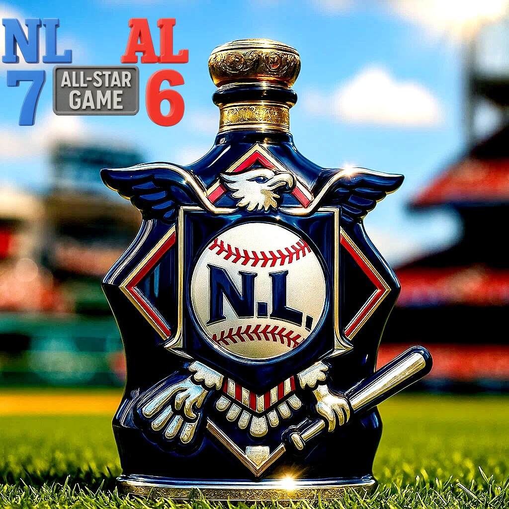 MLB All-Star Game Whiskey Bottle