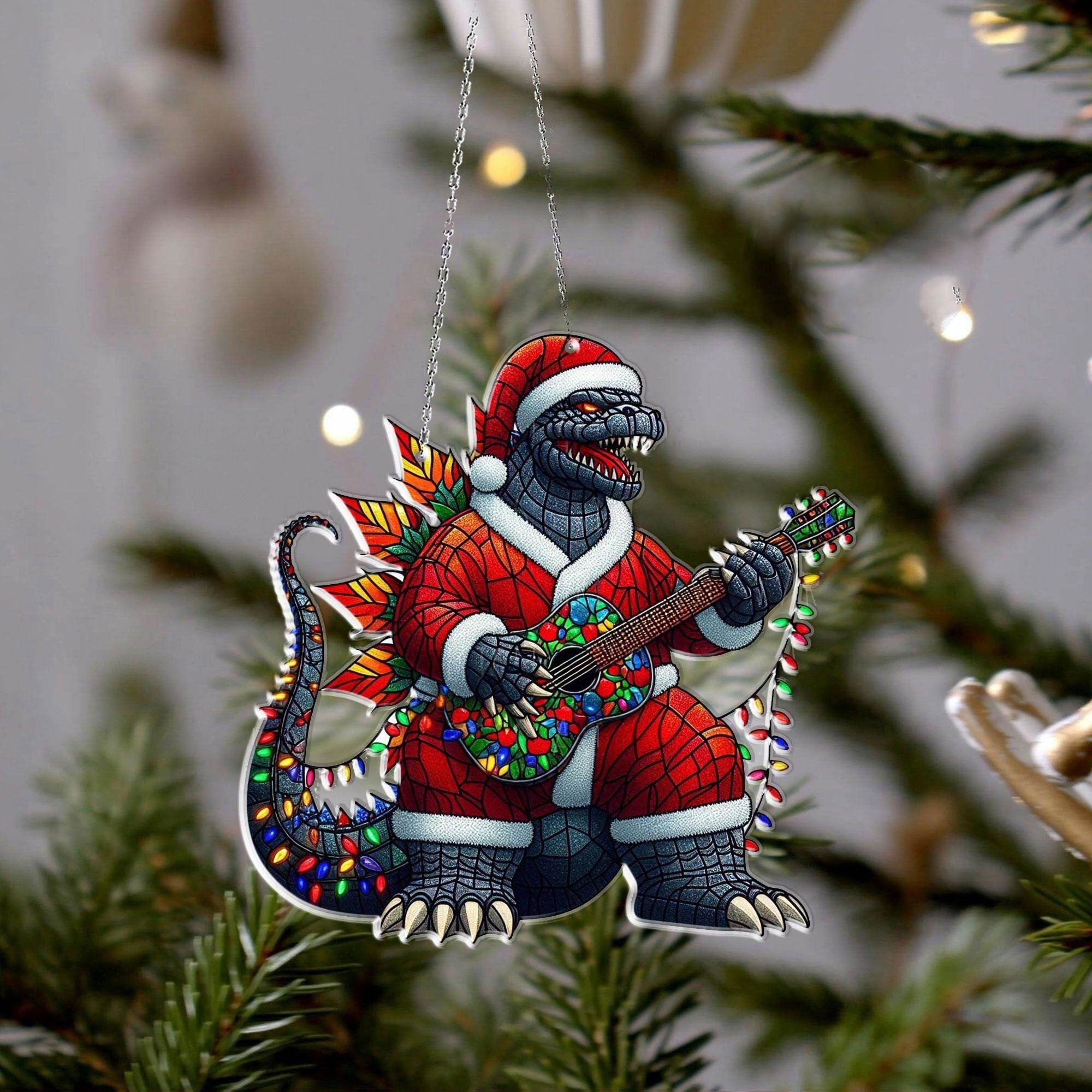 🎸Godzilla Guitarist Christmas Ornament🎄