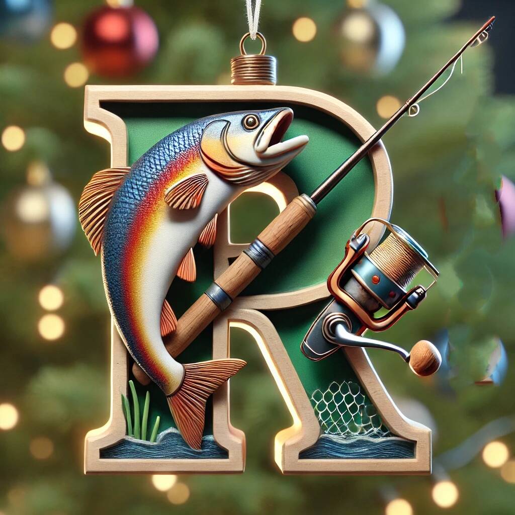 🎣Fishing Letter Ornaments